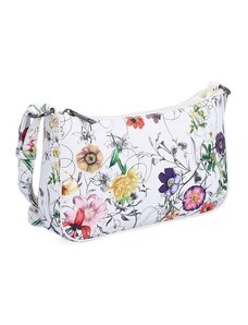 Malá květinková kabelka Famito 4216 bílá