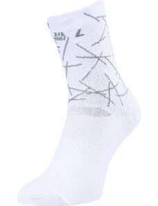 Unisex cyklo ponožky Silvini Aspra biela/svetlo šedá