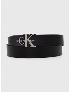 Calvin Klein Jeans Kožený opasok Calvin Klein dámsky,čierna farba,K60K610281