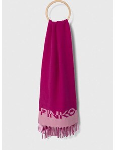 Vlnený šál Pinko fialová farba, vzorovaný, 101789.A15I