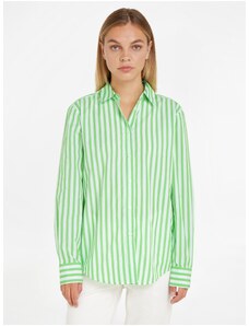 Light Green Ladies Striped Shirt Tommy Hilfiger - Women