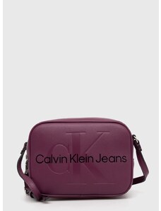 Kabelka Calvin Klein Jeans fialová farba,K60K610275