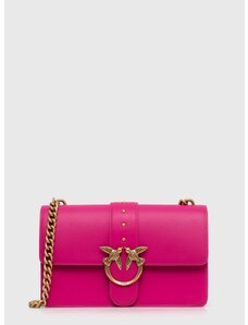 Kožená kabelka Pinko ružová farba, 100051.A0F1