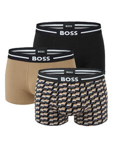 BOSS - boxerky 3PACK cotton stretch BOLD print shapes - limitovaná fashion edícia (HUGO BOSS)