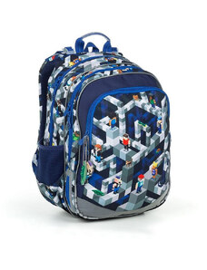 TOPGAL - školské tašky, batohy a sety TOPGAL - ELLY19014-školský batoh - zdolaj svet blokov - pre malých staviteľov s minecraftovou víziou