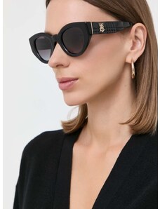 Slnečné okuliare Burberry MEADOW dámske, čierna farba, 0BE4390