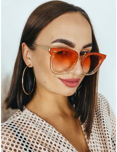Webmoda Dámske ružové slnečné okuliare s kamienkami