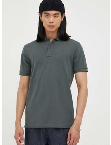 Polo tričko G-Star Raw pánske, šedá farba, jednofarebné
