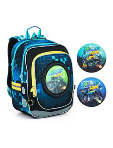 TOPGAL - školské tašky, batohy a sety TOPGAL ENDY22013-školský batoh - striedavé šlapajúce monštrum - batoh plný adrenalínu a vymeniteľných snov