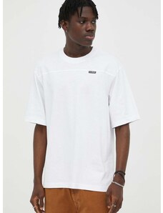 Bavlnené tričko G-Star Raw biela farba, jednofarebný