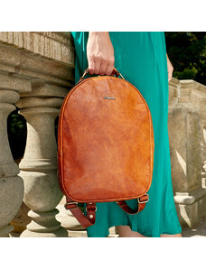 Bagind Maley - Dámsky i pánsky kožený dámsky batoh hnedý, ručná výroba