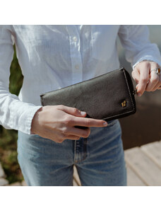 Bagind Donna Sirius - Dámska kožená peňaženka čierna, ručná výroba