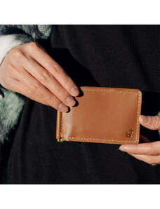 Bagind Klipy - ručne vyrobená pánska peňaženka z hnedej hovädzej kože.