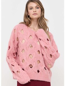 Vlnený sveter Pinko dámsky, ružová farba, teplý, 101698.A14K