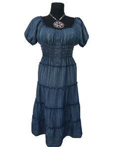 EU Design Eva šaty dámske rifľové letné-Zara