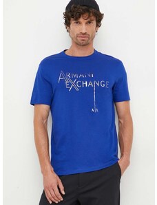Bavlnené tričko Armani Exchange s potlačou