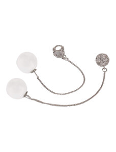 Fashion Jewellery Náušnice visiace s kamienkom a perličkou