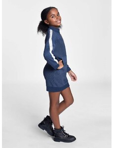 Dievčenské šaty Michael Kors tmavomodrá farba, mini, rovný strih