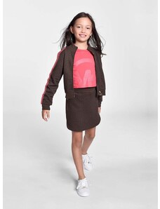 Dievčenská sukňa Michael Kors hnedá farba, mini, rovný strih