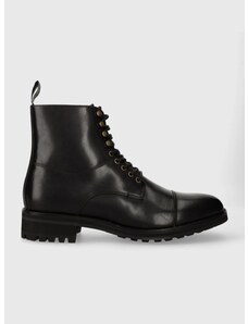 Kožené topánky Polo Ralph Lauren Bryson Boot pánske, čierna farba, 812754384003