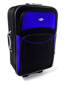 Rogal Modro-čierny látkový cestovný kufor "Standard" - veľ. M, L, XL