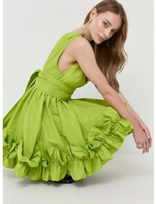 Šaty Pinko zelená farba, mini, áčkový strih