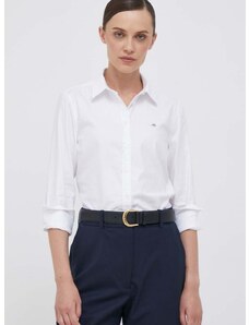 Košeľa Gant dámska, biela farba, regular, s klasickým golierom