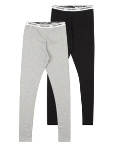 Calvin Klein Jeans Legíny sivá melírovaná / čierna / biela