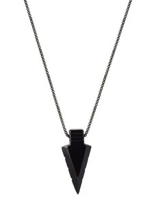 Obsidiánový hrot šípu - náhrdelník pre mužov - L-69cm Trimakasi