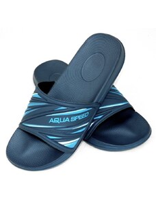 AQUA SPEED Pánske bazénové topánky Idaho Navy modrý/modrý vzor 10