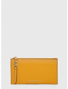 Kožená peňaženka MICHAEL Michael Kors dámsky, žltá farba
