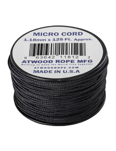 Micro cord 1.18mm Atwood 125ft čierny