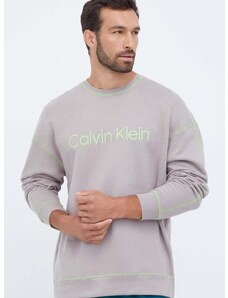 Bavlnená mikina Calvin Klein Underwear šedá farba, s potlačou