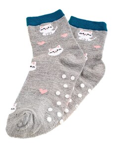 Non-slip Children's Socks Shelvt Gray Cats