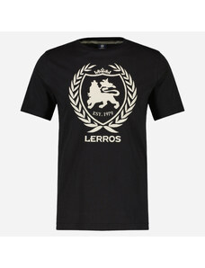 LERROS Čierne pánske tričko s logom