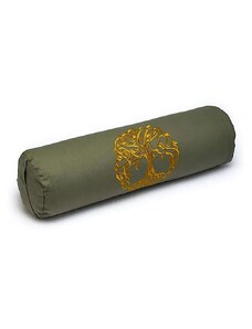 Phoenix Import Yogi & Yogini Bolster valec na jogu so symbolom ECO pohánka 100% organická bavlna 60 x 16 cm