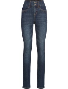 bonprix Komfortné strečové džínsy, HIGH WAIST SLIM, farba modrá, rozm. 34