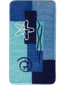 bonprix Kúpeľňová garnitúra s prímorským motívom, farba modrá, rozm. Predložka pred stojacie WC 45/50 cm