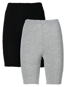 bonprix Strečové elastické šortky, 2 ks, farba šedá