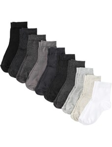 bonprix Krátke ponožky (10 ks v balení) s bio bavlnou, farba šedá
