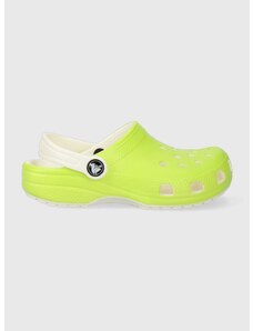 Detské šľapky Crocs Glow In The Dark zelená farba