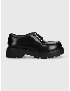 Kožené poltopánky Vagabond Shoemakers COSMO 2.0 dámske, čierna farba, na platforme, 5649.004.20