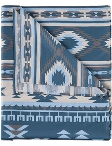 bonprix Deka s etnickým dizajnom, farba modrá, rozm. 210/140 cm