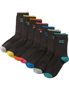 bonprix Ponožky dni v týždni (7 ks) z bio bavlny, farba čierna, rozm. 39-42