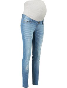 bonprix Materské džínsy Skinny, komfort-streč, farba modrá