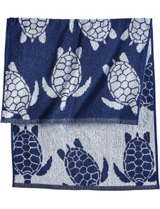 bonprix Uterák s korytnačím vzorom, farba modrá, rozm. 4-dielne balenie uterák pre hostí 30/50 cm