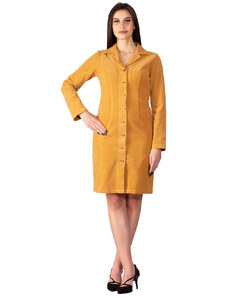 Rialto Dámske košeľové šaty Mitra okrový menčester 19131