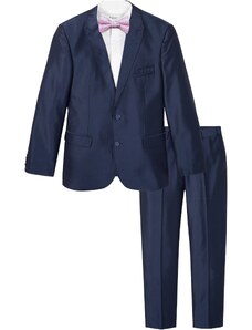 bonprix Svadobný oblek (3-dielny): sako, nohavice, motýlik, farba modrá