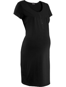 bonprix Materská nočná košeľa s bio bavlnou, farba čierna