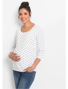 bonprix Materské tričko, bio bavlna, (2 ks), farba biela